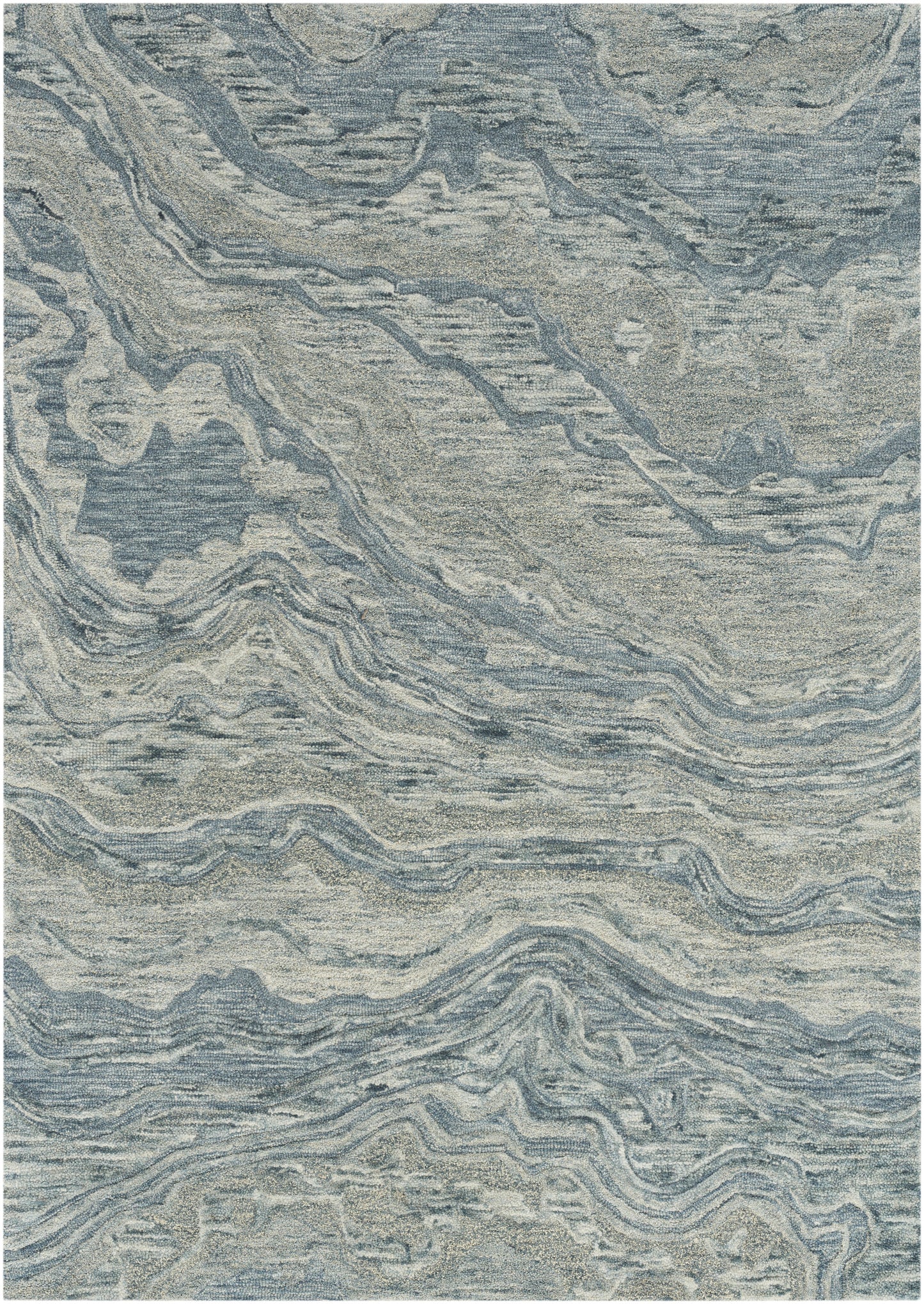 Nourison Home Graceful GRU01 Blue Contemporary Hand Tufted Rug