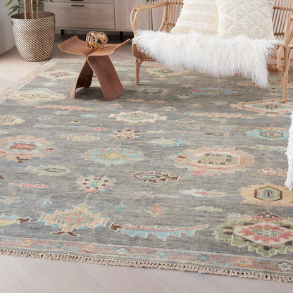 Nourison Home Odessa  Dark Grey Multicolor  Traditional