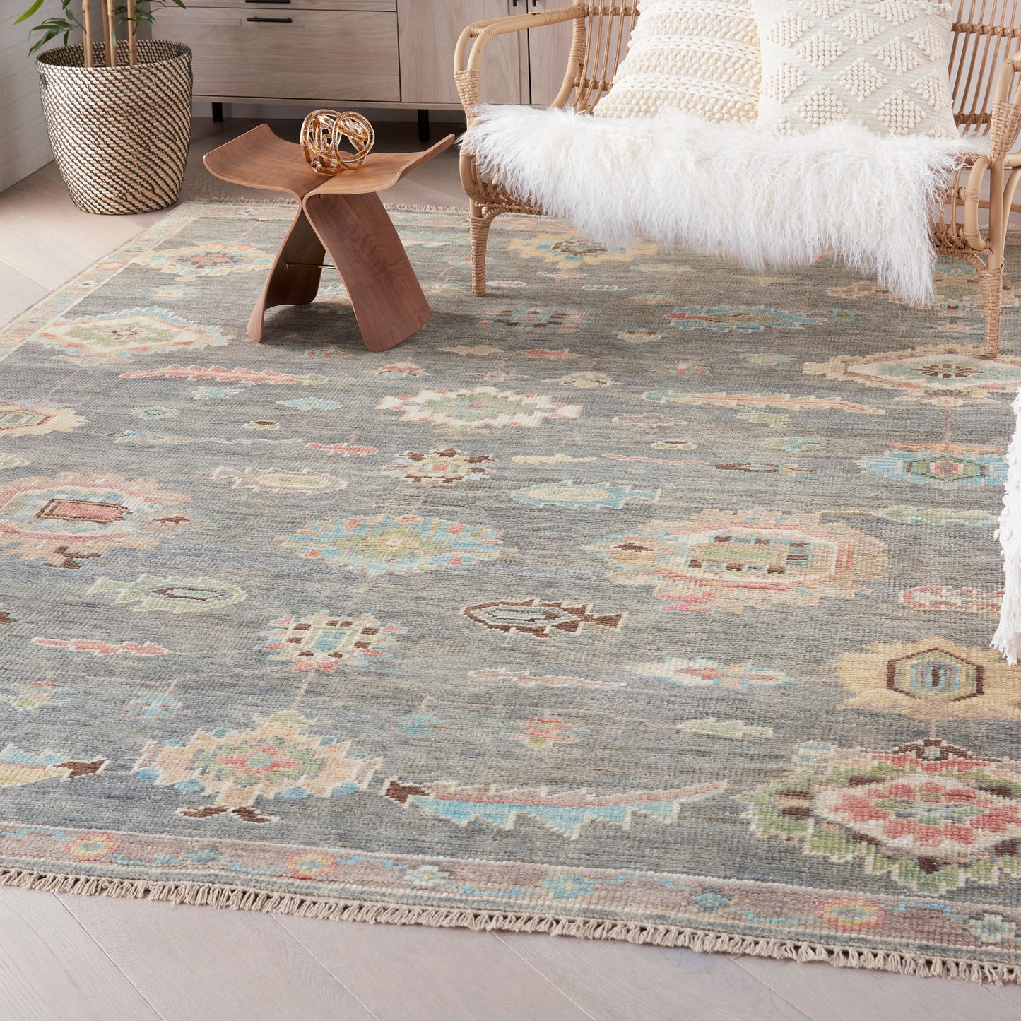 Nourison Home Odessa  Dark Grey Multicolor  Traditional