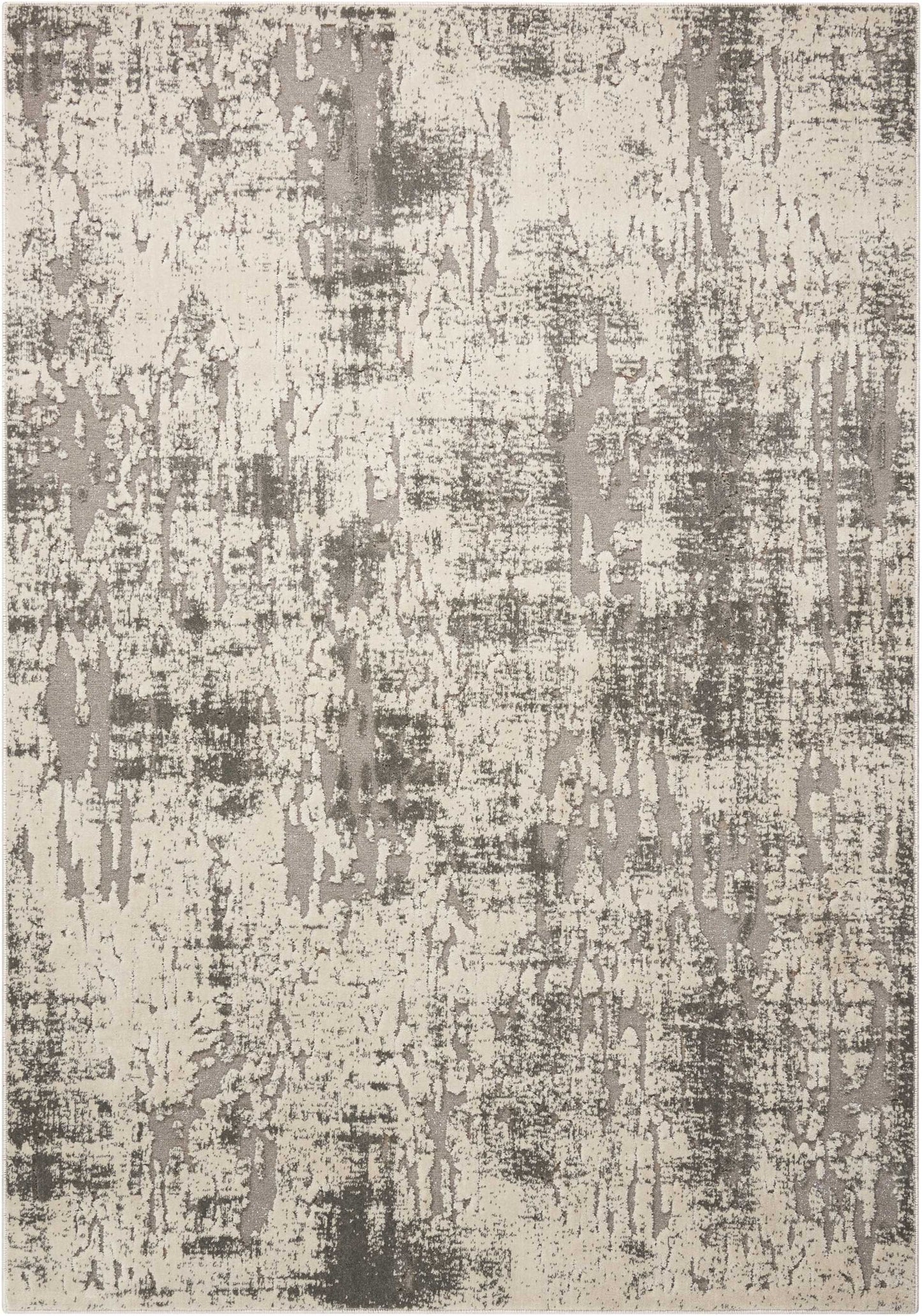 Michael Amini Gleam MA602 Ivory Grey Contemporary Power-loomed Rug