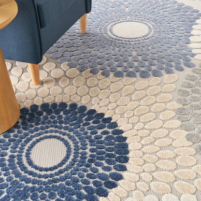 Nourison Home Aloha  Blue Grey  Contemporary