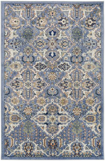 Nourison Home Allur ALR03 Light Blue Transitional Power-loomed Rug