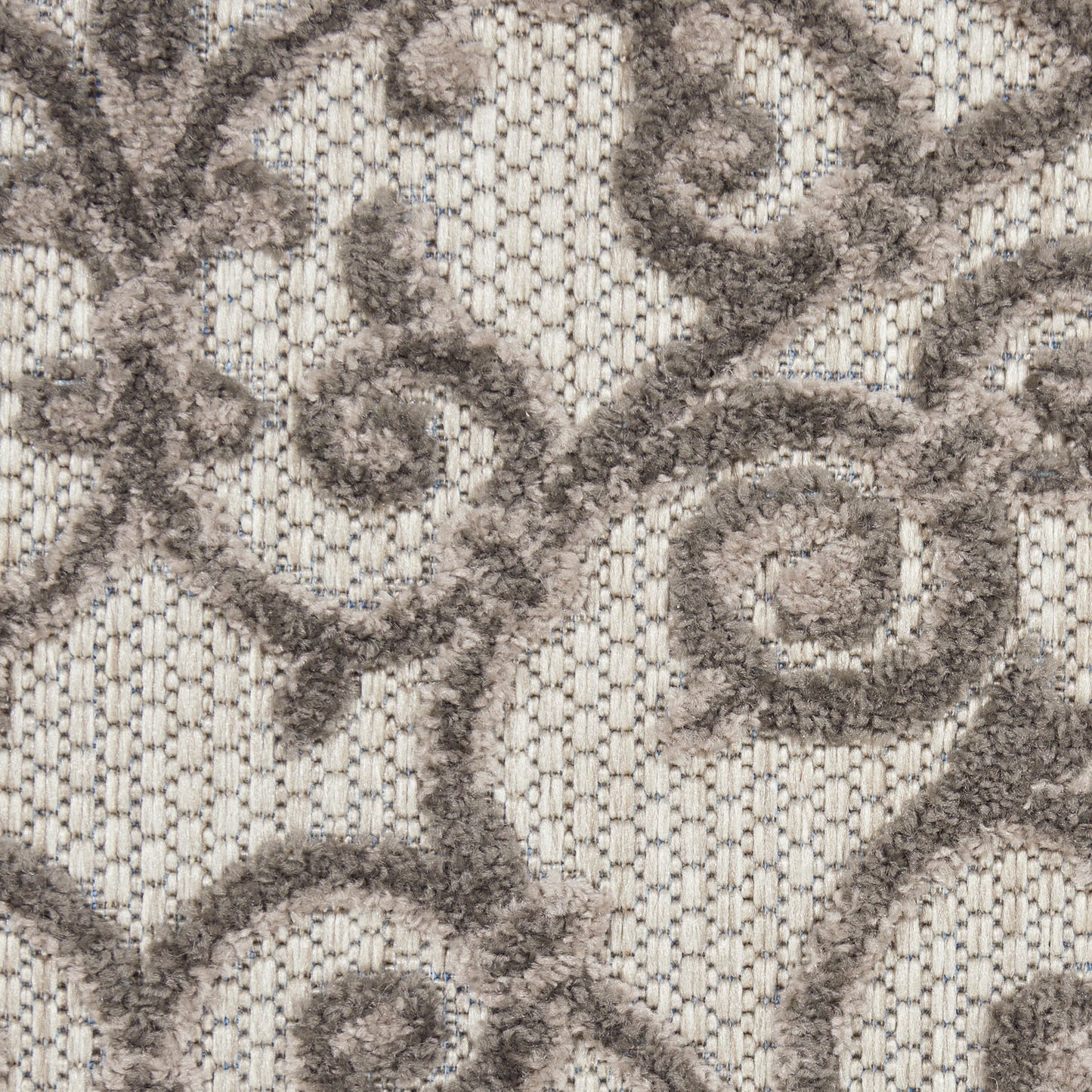 Nourison Home Aloha  Grey Charcoal  Contemporary