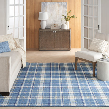 Nourison Home Grafix  Blue  Contemporary