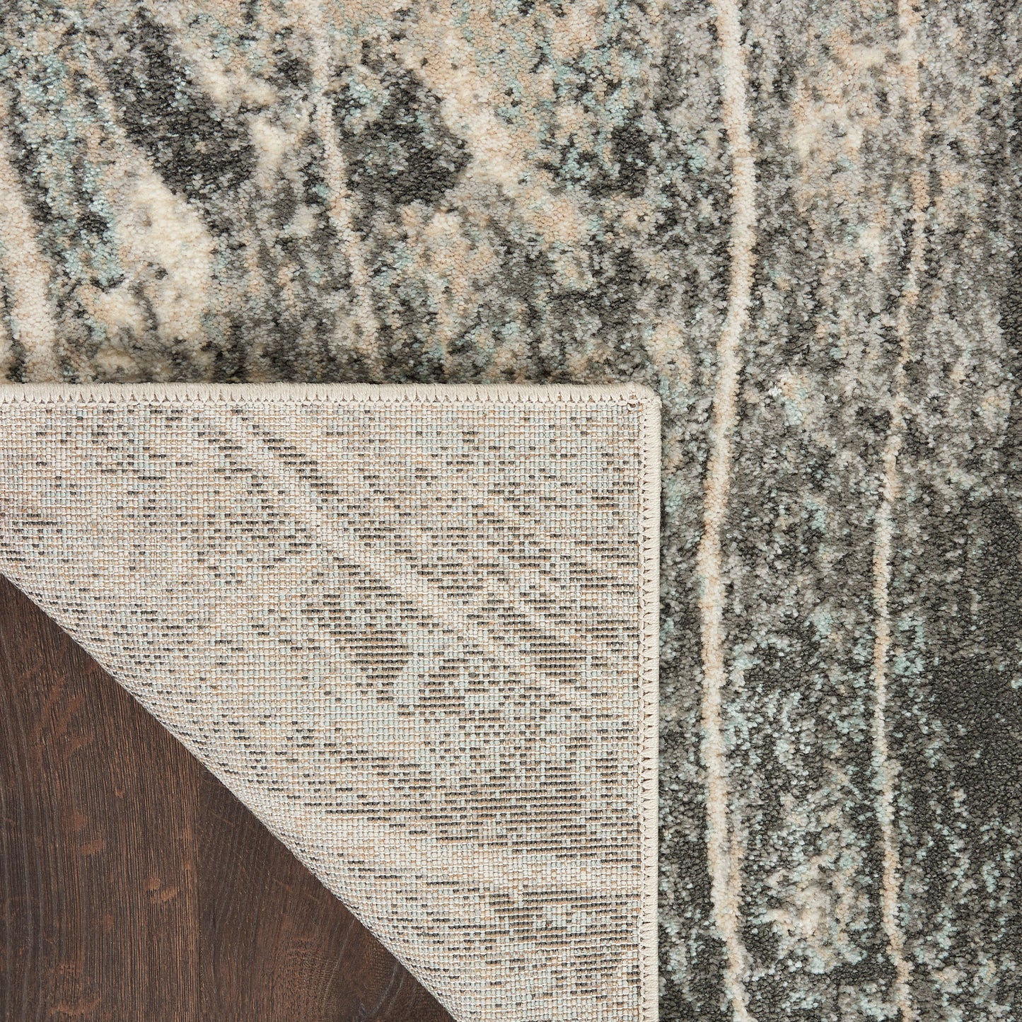 Nourison Home Marmara  Charcoal Ivory  Contemporary