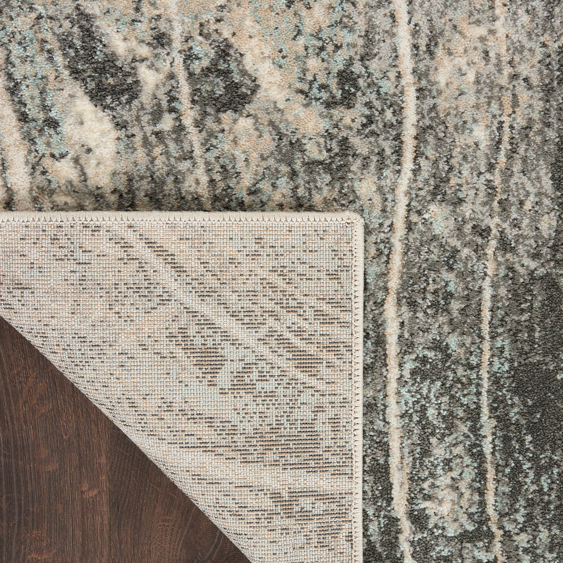 Nourison Home Marmara  Charcoal Ivory  Contemporary