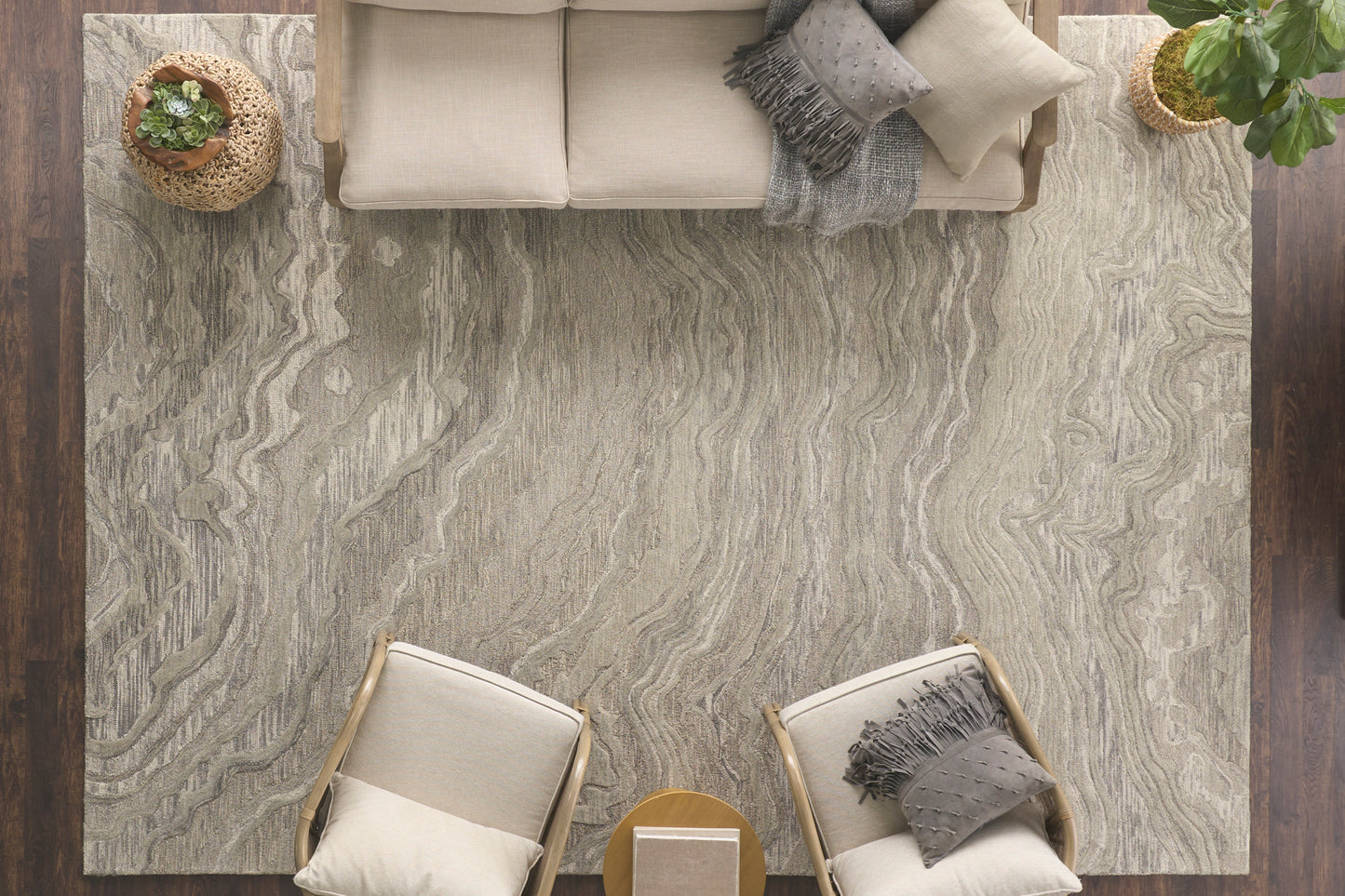 Nourison Home Graceful  Grey  Contemporary