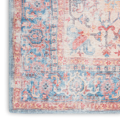 Nourison Home New Concept Washables  Blue Multicolor  Traditional