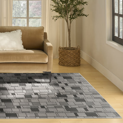 Nourison Home Nordic  Black Grey  Contemporary