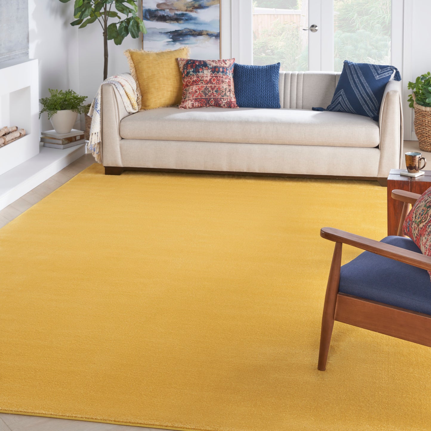 Nourison Home Nourison Essentials  Yellow  Contemporary