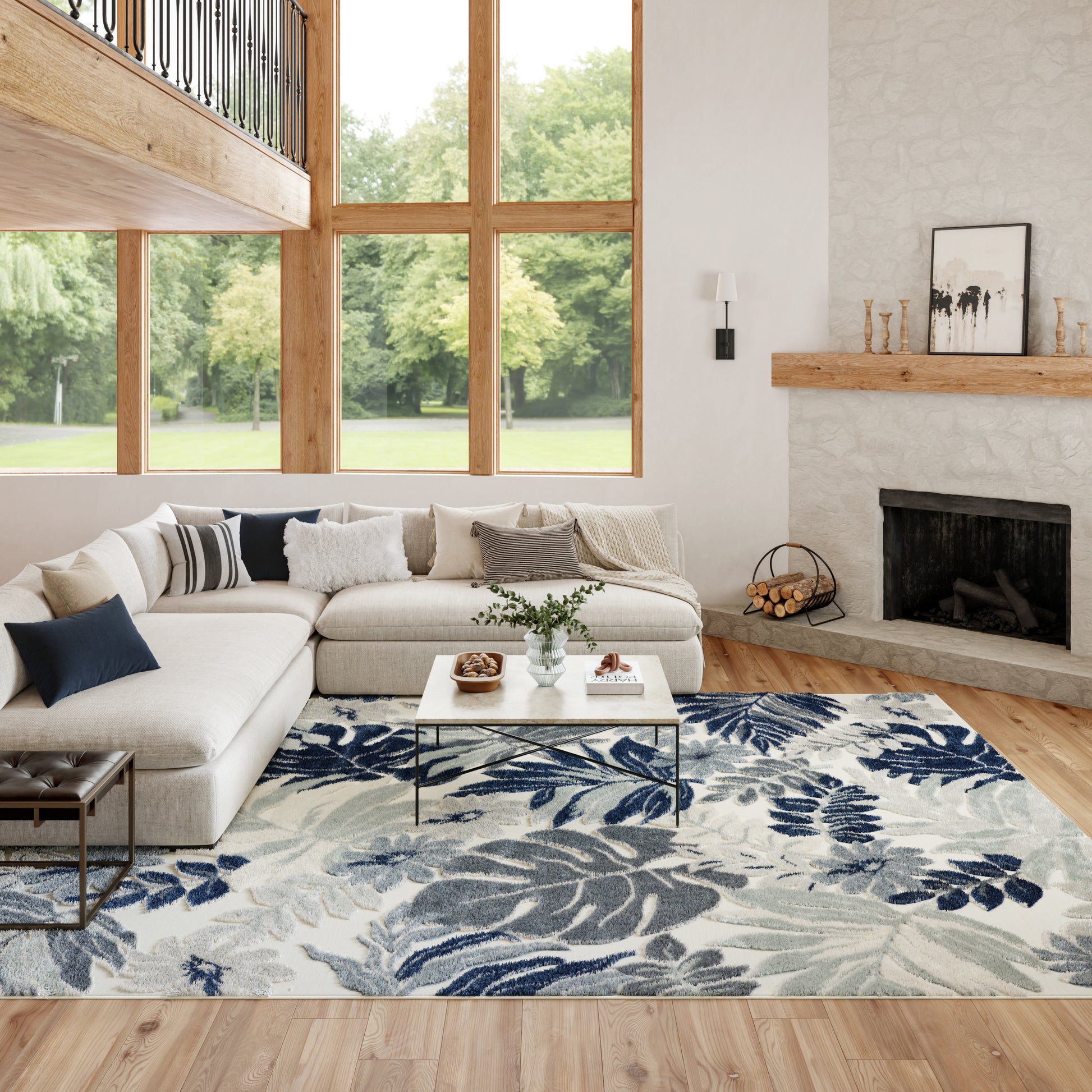 Nourison Home Suncoast  Blue  Contemporary