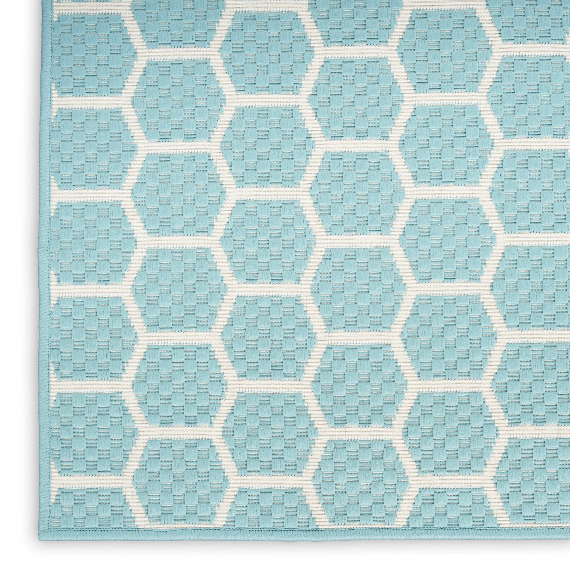 Nourison Home Twist Reversible  Aqua  Contemporary