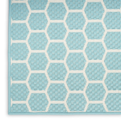 Nourison Home Twist Reversible  Aqua  Contemporary