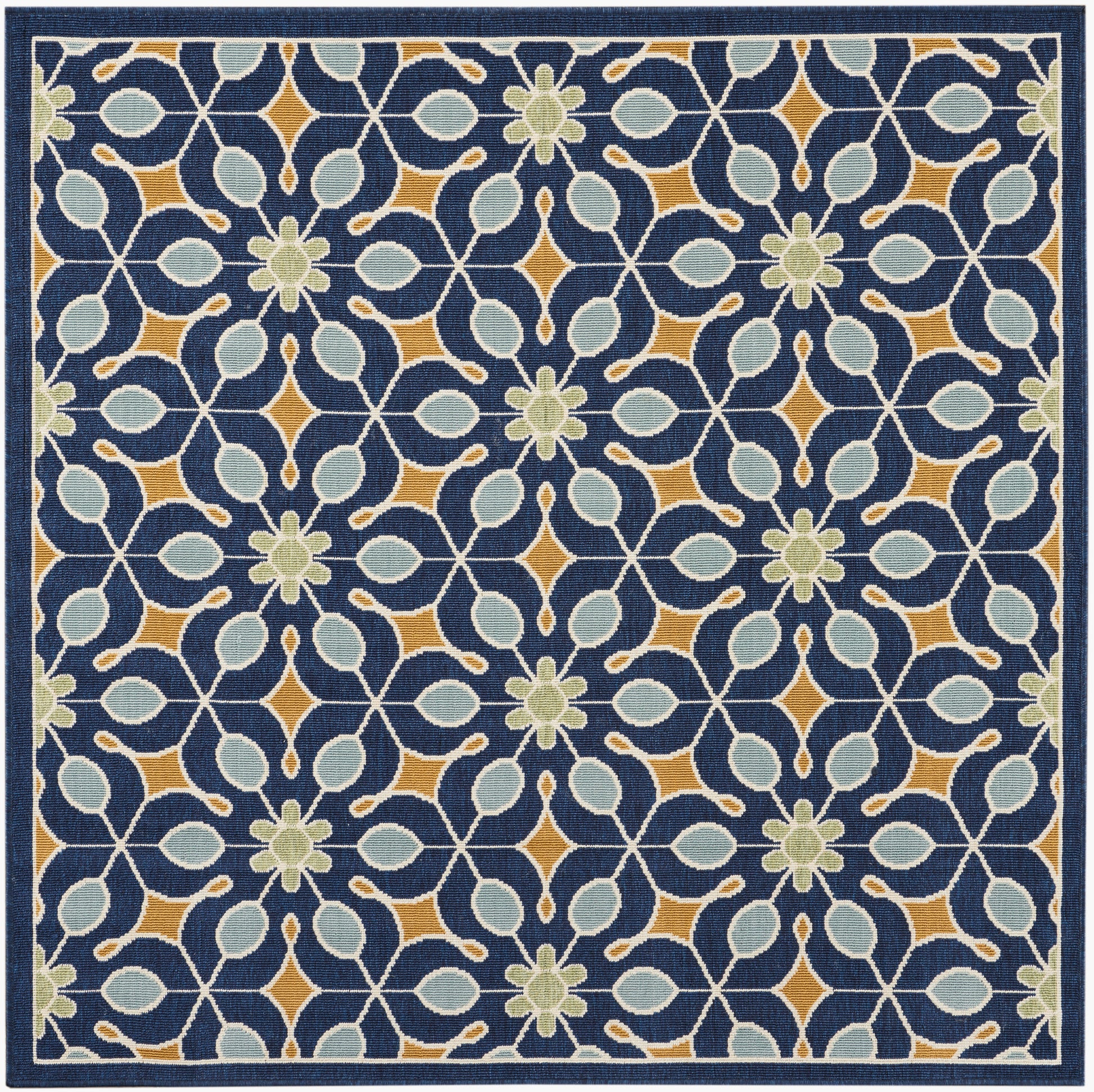 Nourison Home Caribbean  Navy  Contemporary