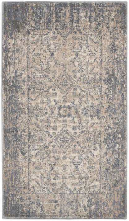 Nourison Home Moroccan Celebration KI3M1 Ivory Slate Traditional Power-loomed Rug