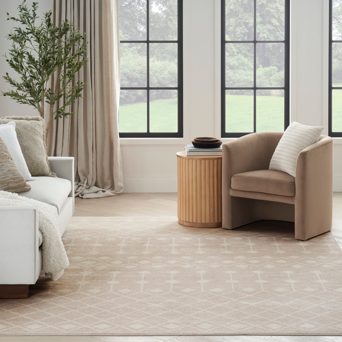 Nourison Home Grafix  Beige  Transitional