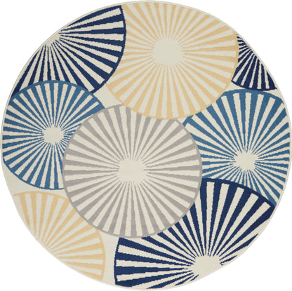 Nourison Home Grafix GRF20 White Contemporary Power-loomed Rug