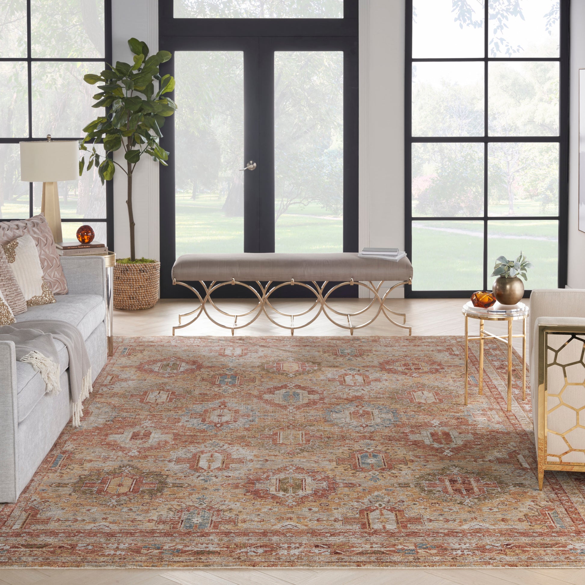 Nourison Home Sahar  Rust  Traditional