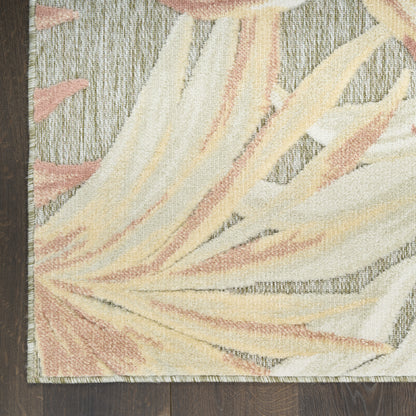 Nourison Home Aloha  Sage Rose  Contemporary