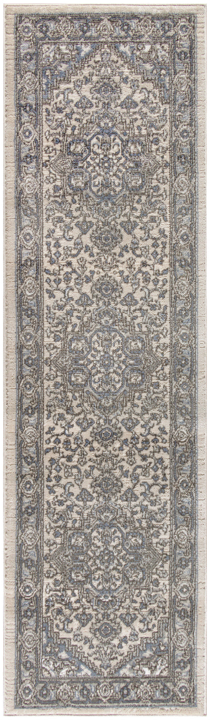 Nourison Home Quarry QUA05 Ivory Blue Transitional Power-loomed Rugs