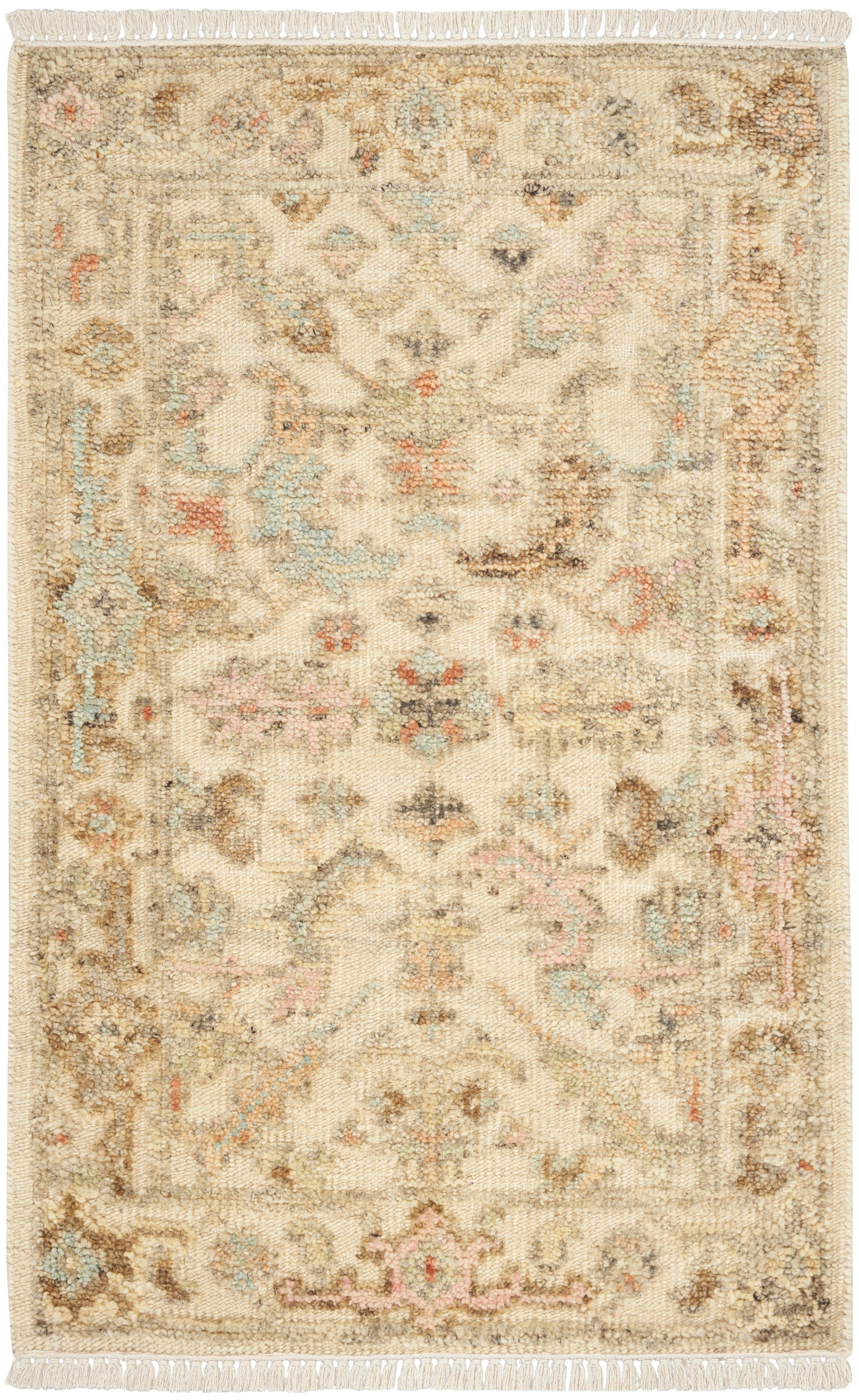 Nourison Home Heritage Vine HTV01 Beige Traditional Hand Knotted Rug