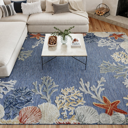Nourison Home Suncoast  Denim Multicolor  Contemporary