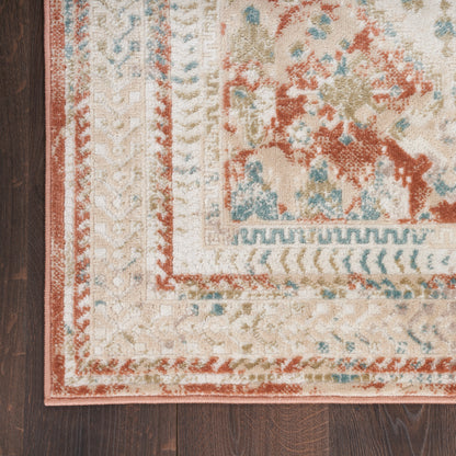 Nourison Home Thalia  Rust Multicolor  Transitional