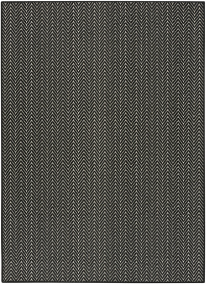 Nourison Home Horizon Indoor/Outdoor HOZ02 Black Contemporary Power-loomed Rug