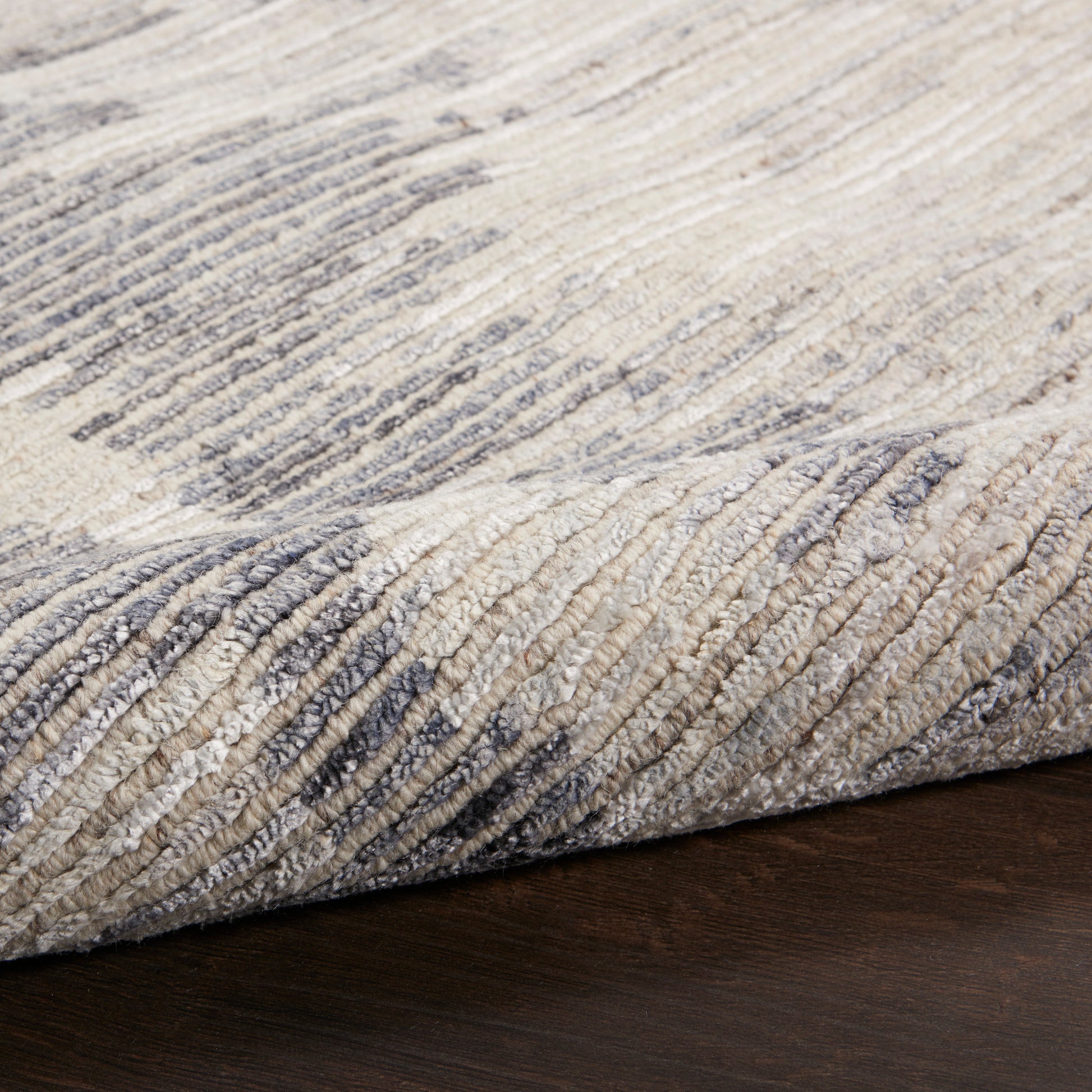 Nourison Home OCEAN  Cream Charcoal  Contemporary