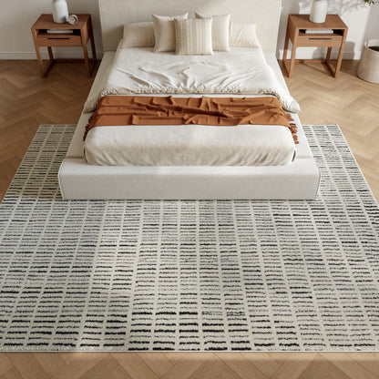 Nourison Home Modern Comfort  Ivory Black  Contemporary