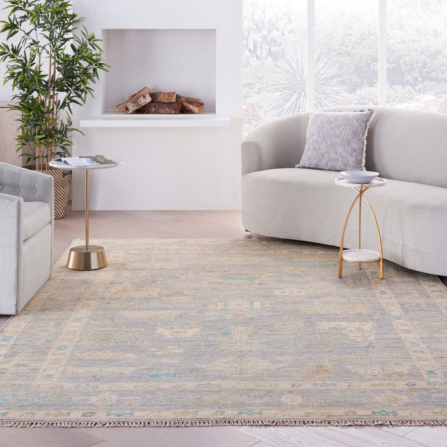 Nourison Home Odessa  Grey Multicolor  Traditional