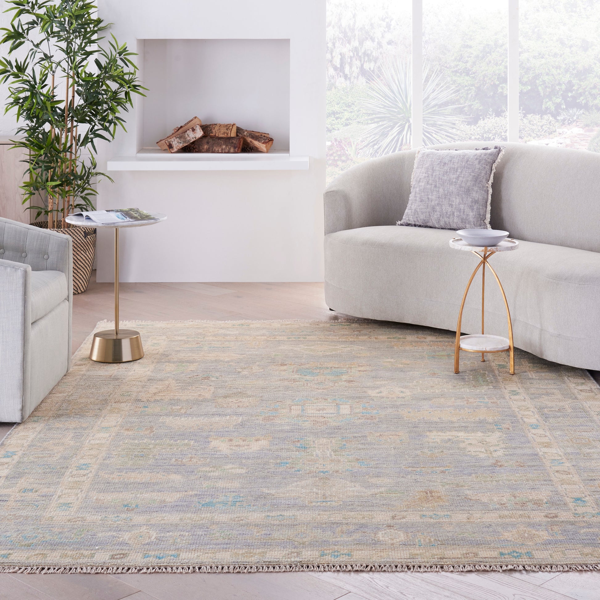 Nourison Home Odessa  Grey Multicolor  Traditional