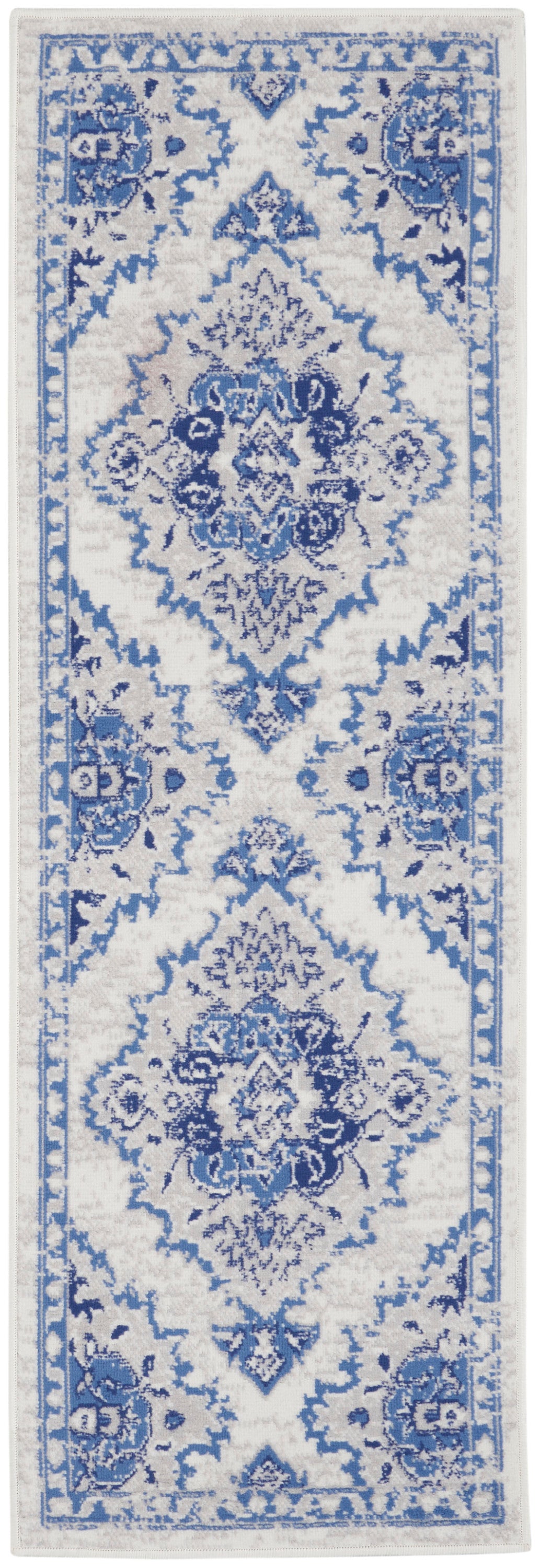 Nourison Home Whimsicle WHS14 Ivory Blue Transitional Power-loomed Rug