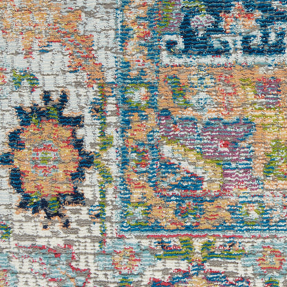 Nourison Home Ankara Global  Blue Multicolor  Traditional