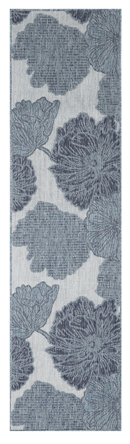 Nourison Home Garden Oasis GOA04 Blue Contemporary Power-loomed Rug