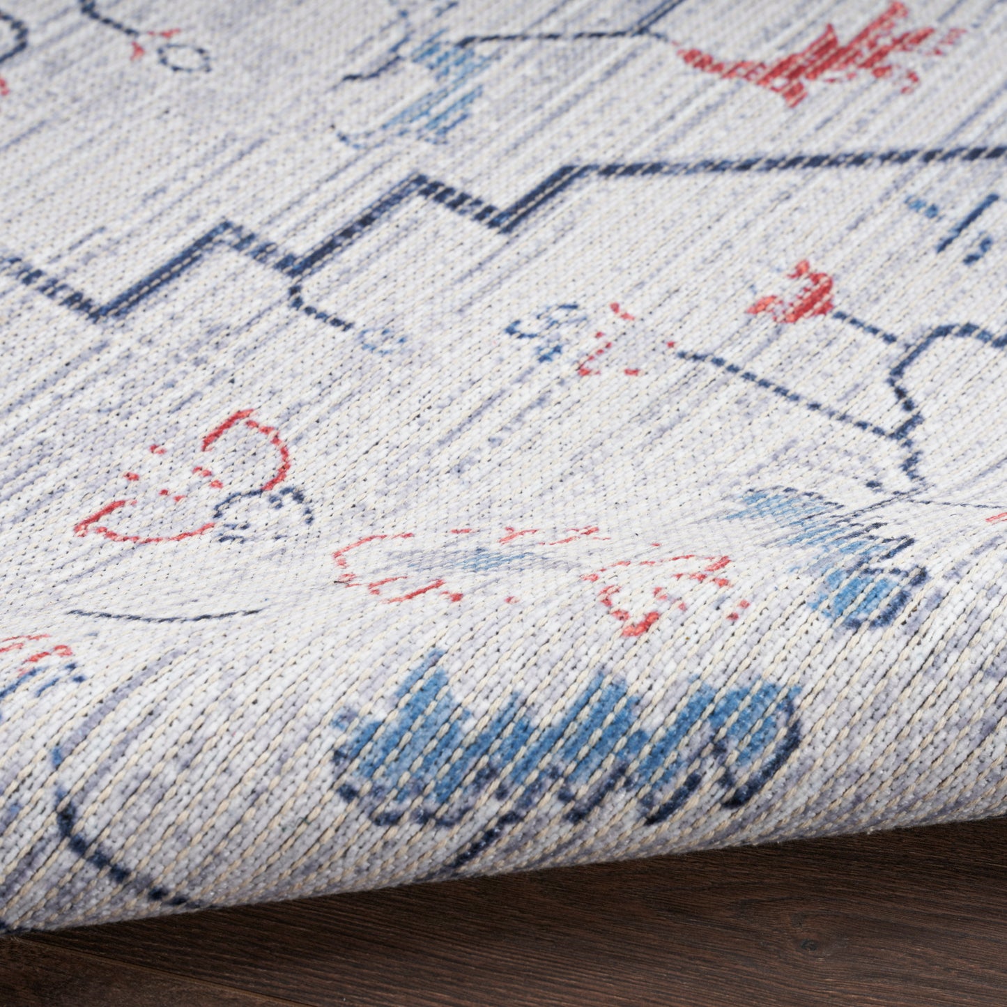 Nourison Home New Concept Washables  Ivory Blue  Contemporary