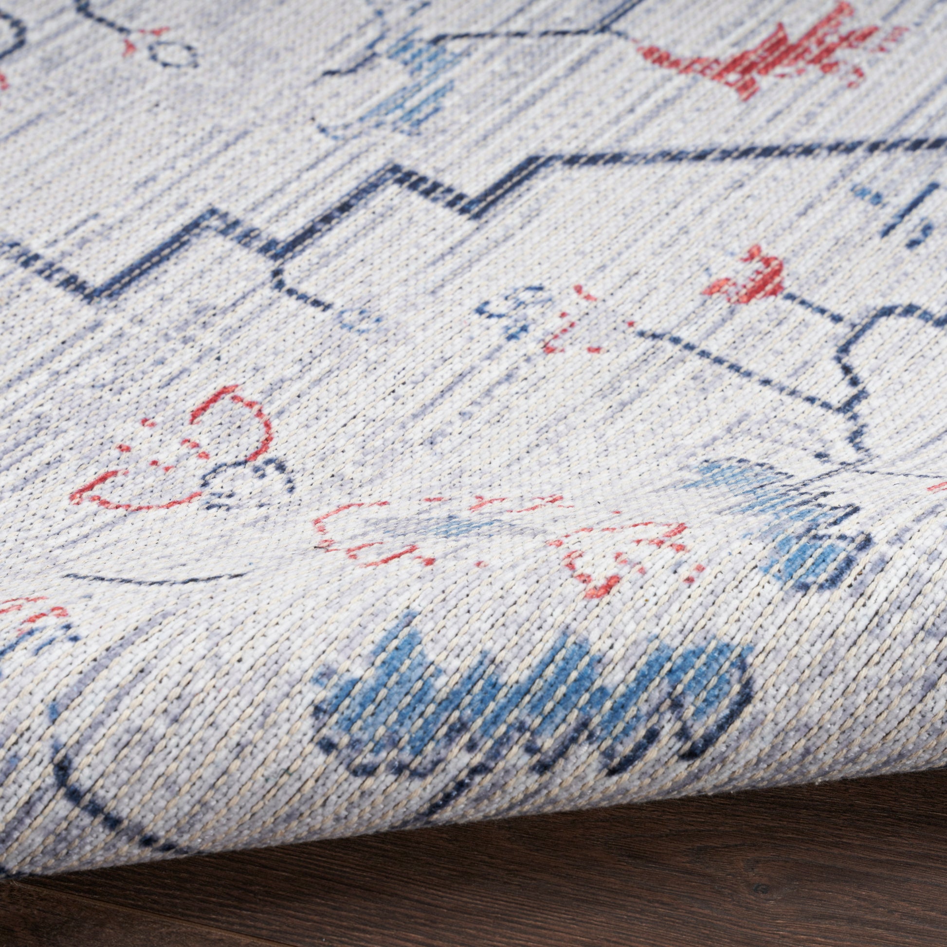 Nourison Home New Concept Washables  Ivory Blue  Contemporary