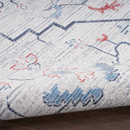 Nourison Home New Concept Washables  Ivory Blue  Contemporary