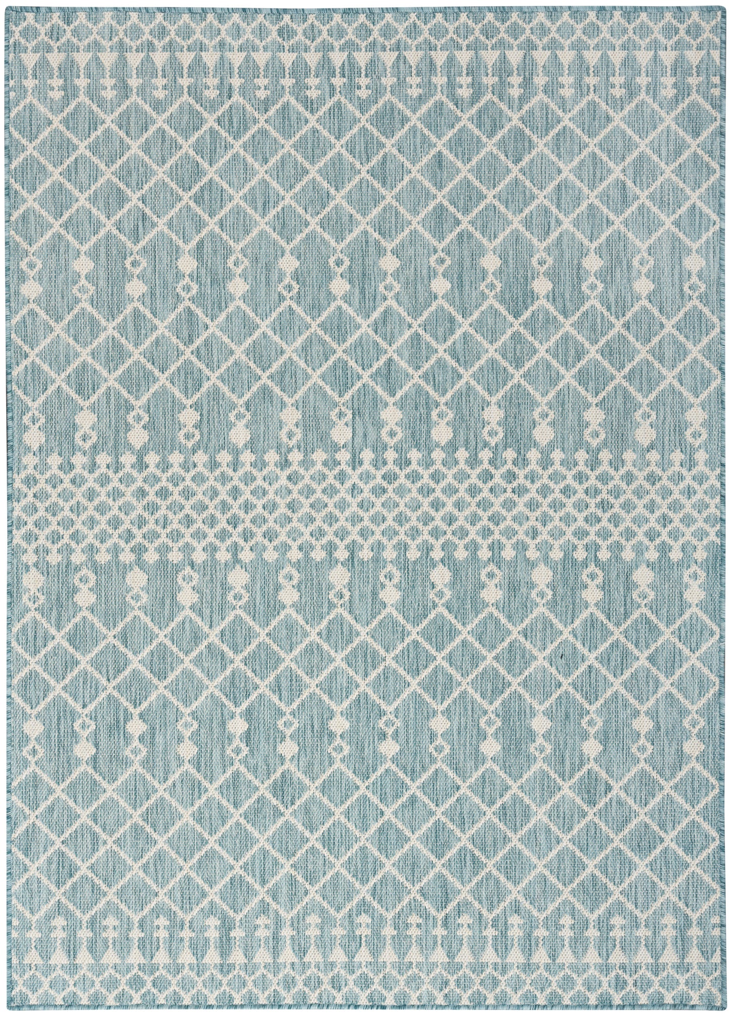 Nourison Home Positano POS02 Aqua Contemporary Power-loomed Rug