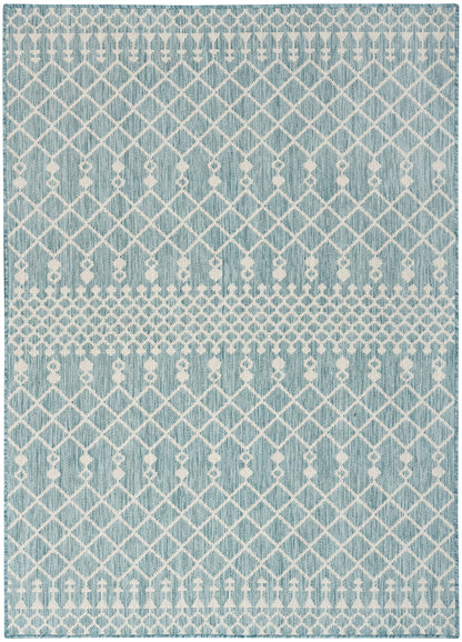 Nourison Home Positano POS02 Aqua Contemporary Power-loomed Rug