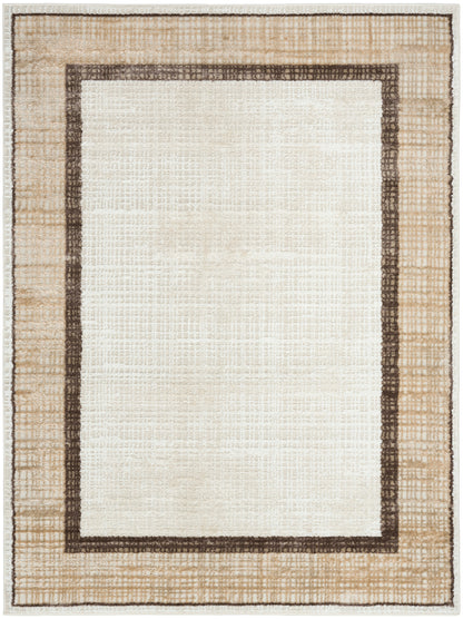 Nourison Home Dekor DEK06 Ivory Brown Contemporary Machine Woven Rug
