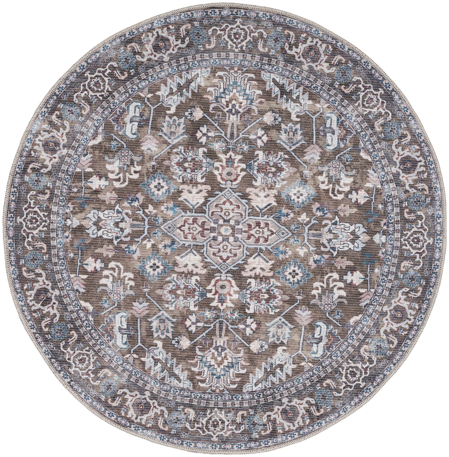 Nourison Home New Concept Washables SR104 Olive Ivory Traditional Machine Woven Rug