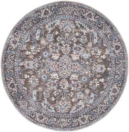 Nourison Home New Concept Washables SR104 Olive Ivory Traditional Machine Woven Rug