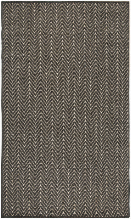 Nourison Home Horizon Indoor/Outdoor HOZ02 Charcoal Contemporary Power-loomed Rug