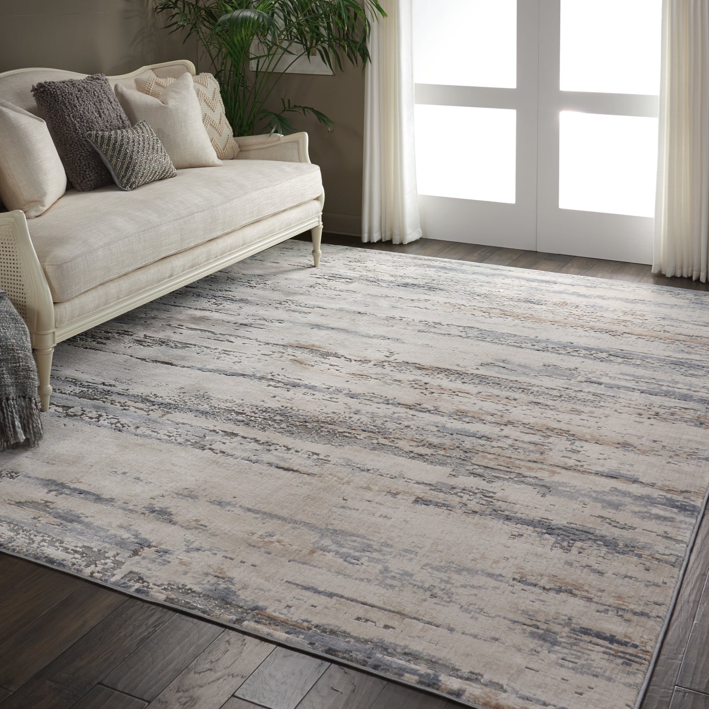 Nourison Home Rustic Textures  Beige Grey  Contemporary
