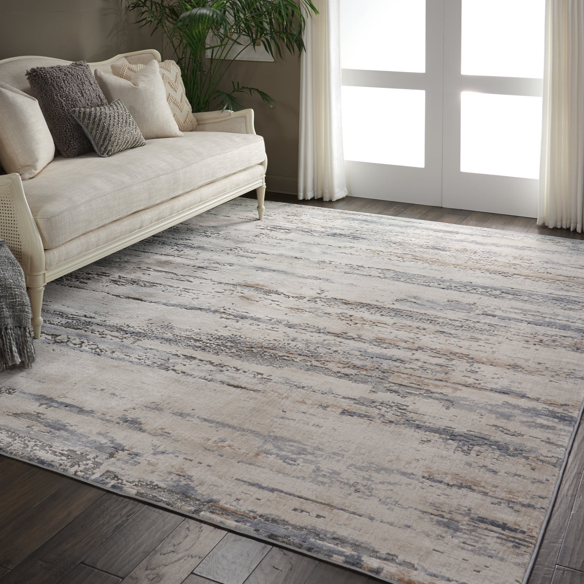 Nourison Home Rustic Textures  Beige Grey  Contemporary