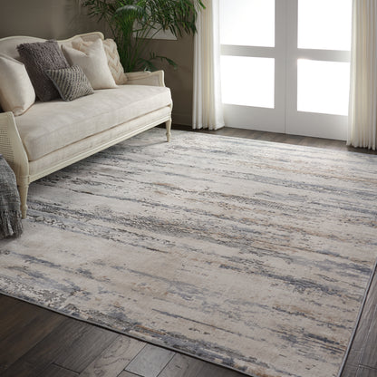 Nourison Home Rustic Textures  Beige Grey  Contemporary