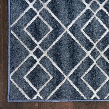 Nourison Home Modern Lines  Denim  Contemporary