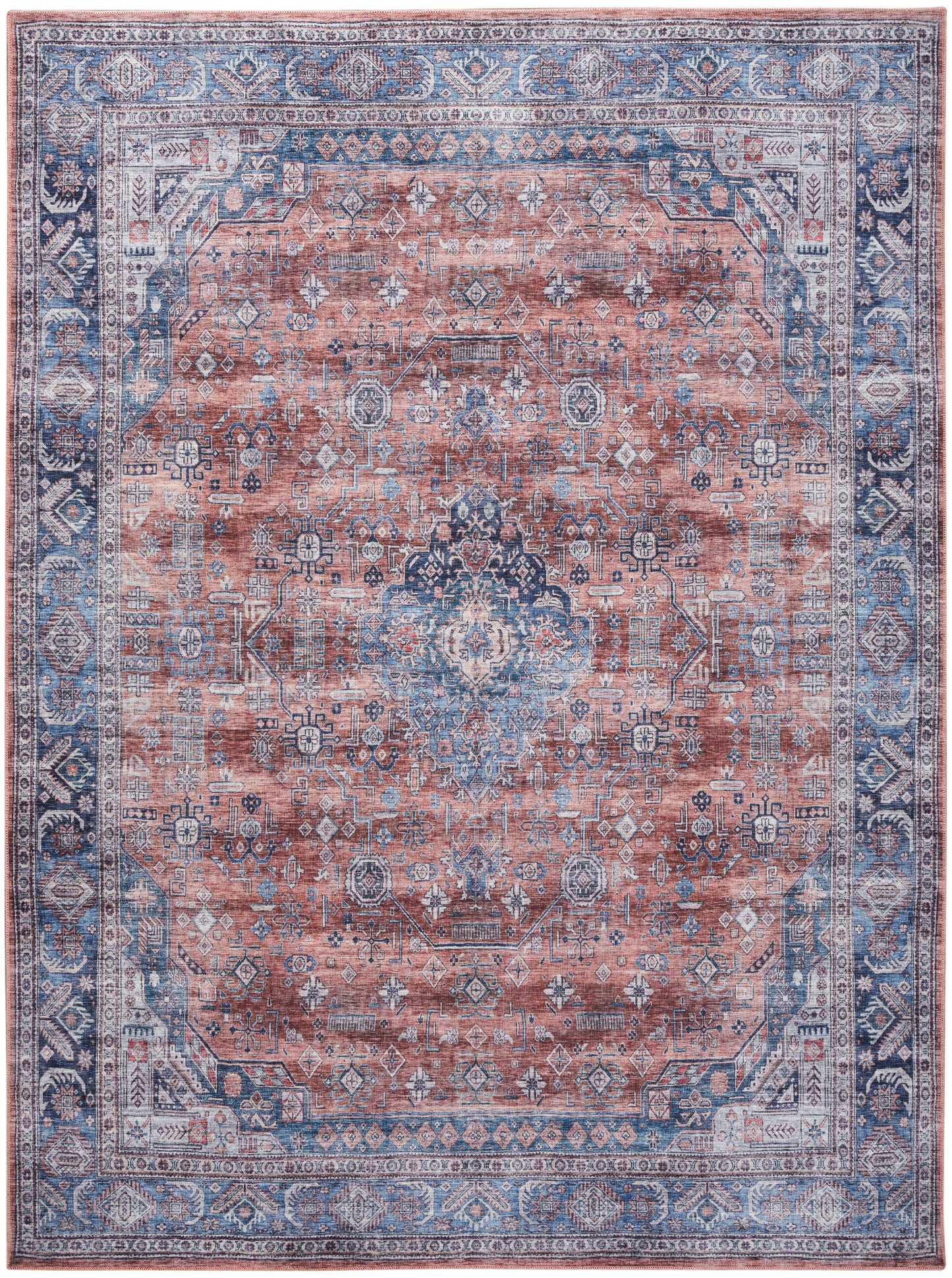 Nourison Home Grand Washables  Blue Multicolor  Traditional
