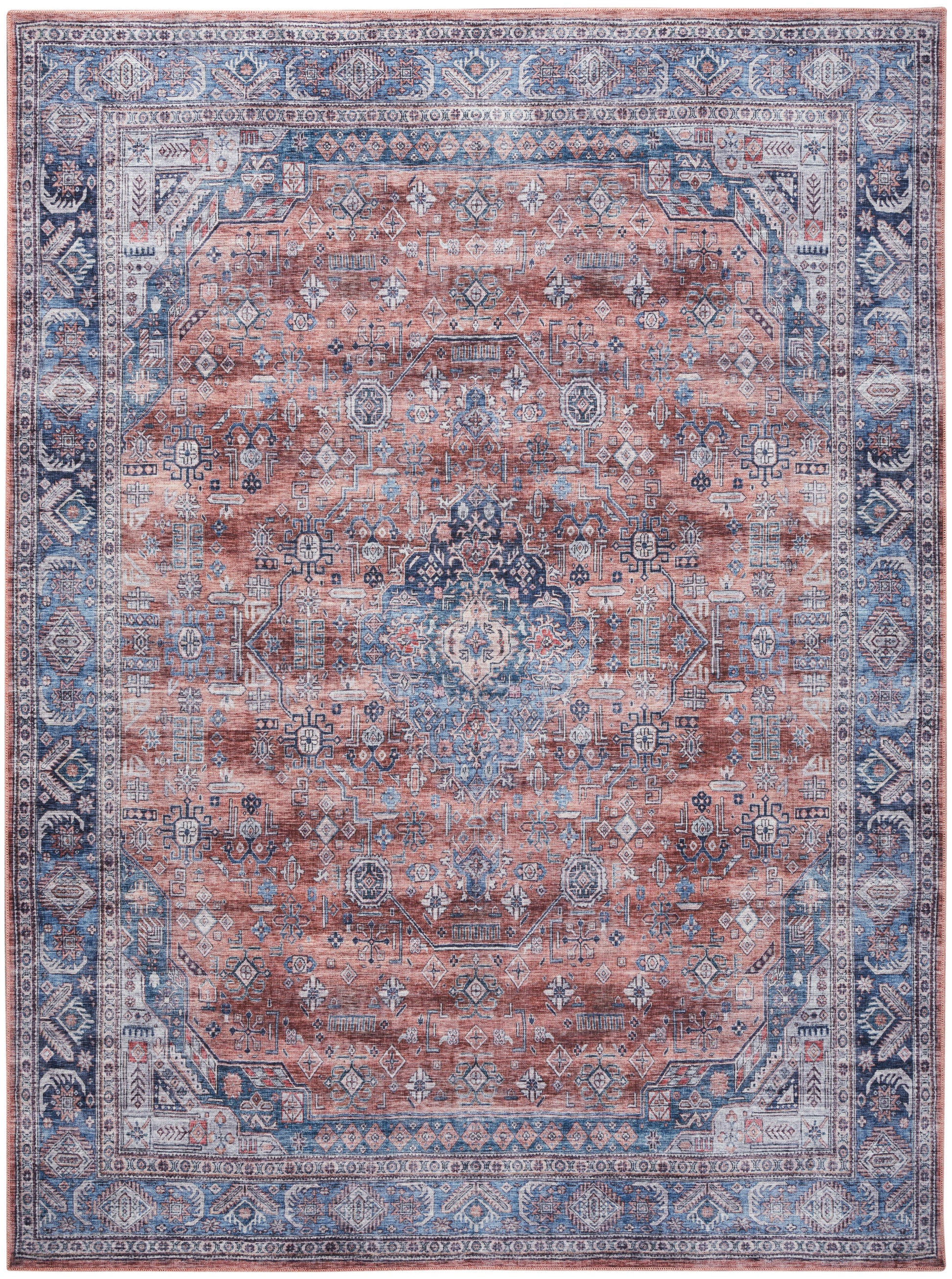 Nourison Home Grand Washables  Blue Multicolor  Traditional